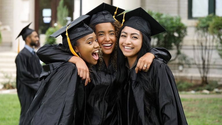 Cheerful female college friends